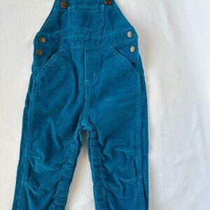 Unisex Hanna Andersson Teal Corduroy Overalls Size 2T